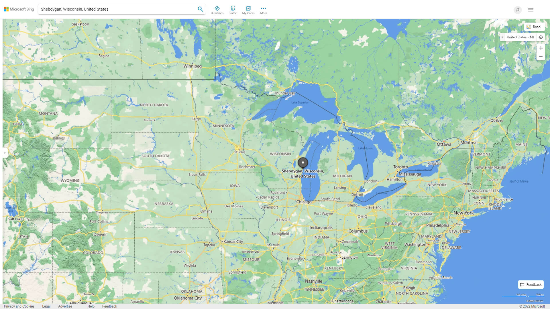 Sheboygan Map Wisconsin